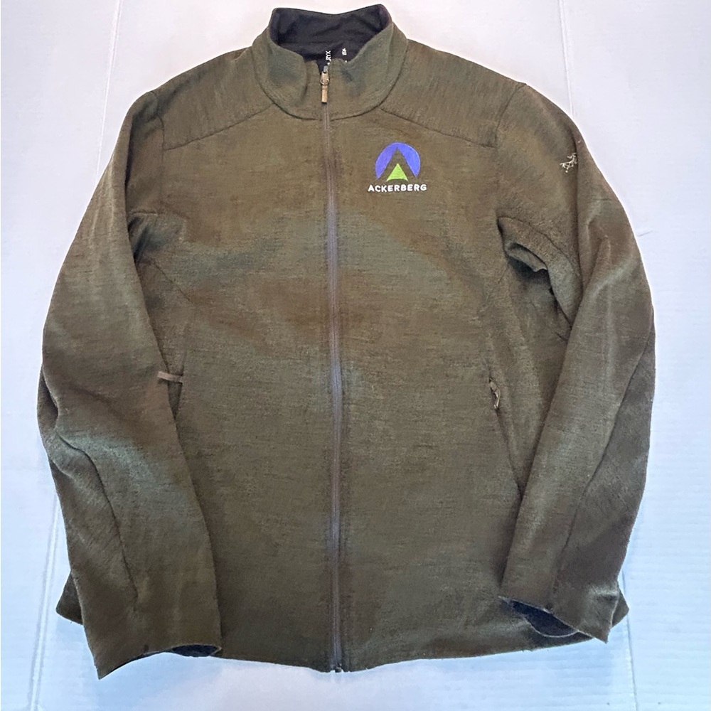 Arcteryx Men’s Vinton Full Zip Jacket *Has Pilling* *Ackerberg Logo* Green Sz XL